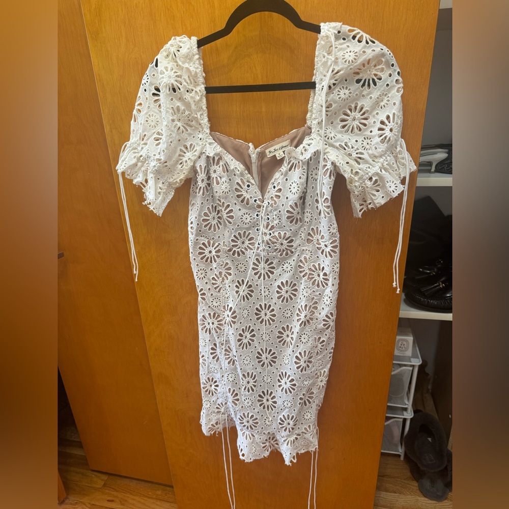 For love & lemons white lace dress